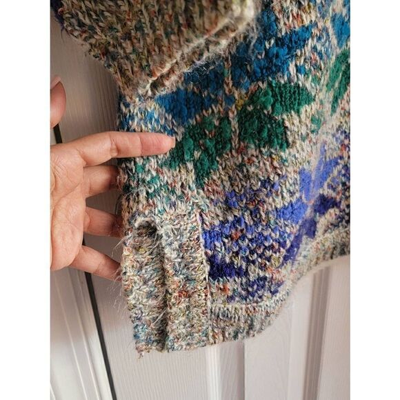 Vintage Geometric Rainbow Sweater L - Picture 4 of 6